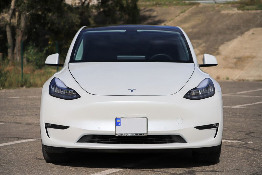 An image of a Tesla Model Y with an intact windshield.